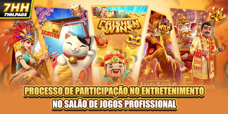 Processo de participação no entretenimento no salão de jogos profissional